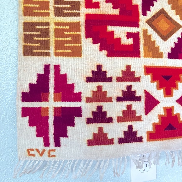 Vintage Southwest Wool Tapestry Fiber Art - Picture 8 of 11